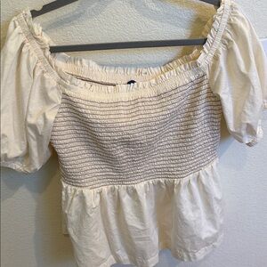 Old Navy Off-Shoulder Blouse in Cream
